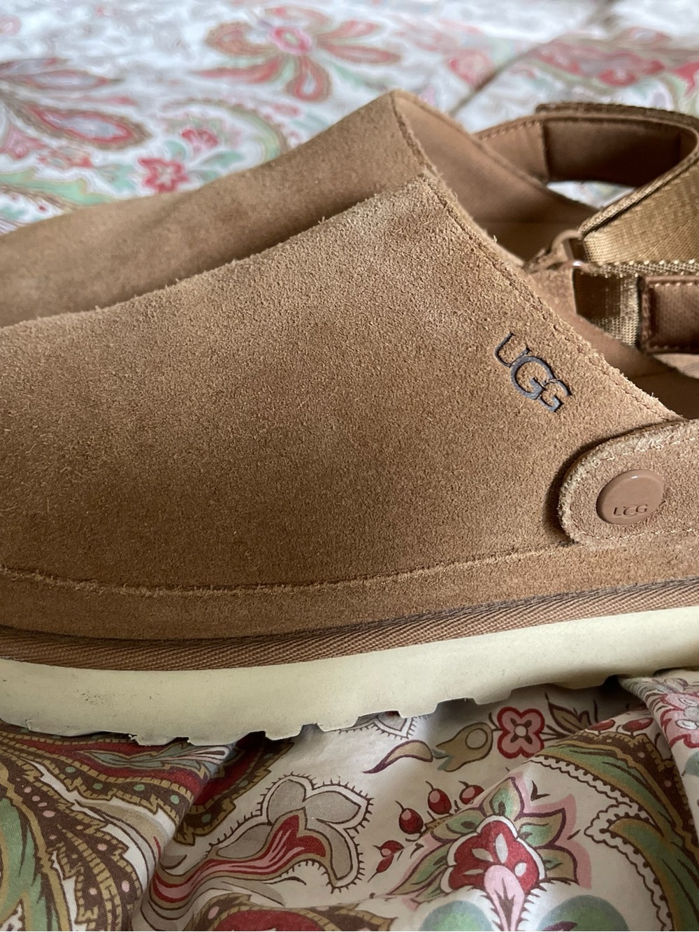 Women's UGG Goldenstar Clogs Chestnut Brown Suede Size 9 EUC! - Picture 9 of 12